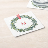 Paper Monogram Christmas Watercolor Untersetzer (angewinkelt)