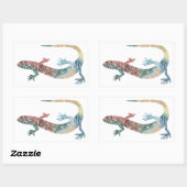 Paper Mosaic Gecko Sticker (Blatt)