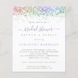 PAPER Multicolor Glitzer Bridal Dusche Einladung Flyer