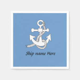 Paper Napkin - Anker mit Schiffsnamen Serviette