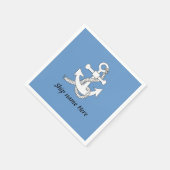Paper Napkin - Anker mit Schiffsnamen Serviette (Ecke)