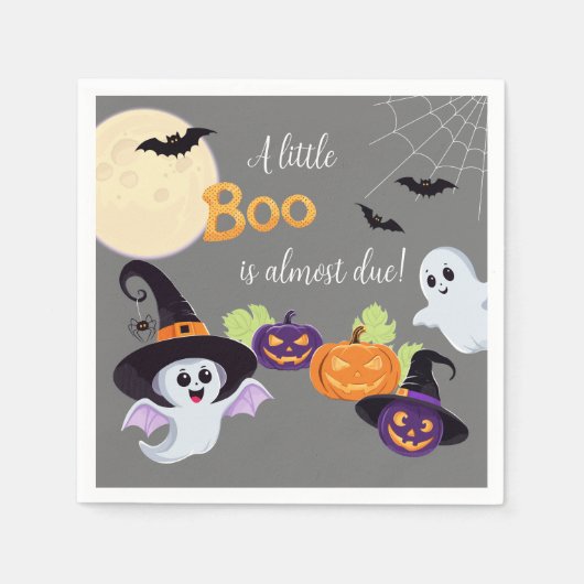 Paper Napkin Baby Dusche für Little Boo Halloween Serviette (Vorderseite)