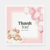 Paper Napkin Baby Dusche Pink Girl Serviette (Vorderseite)