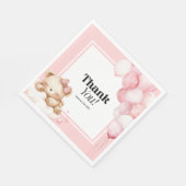 Paper Napkin Baby Dusche Pink Girl Serviette (Ecke)