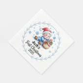 Paper Napkin-Baby's First Christmas Napkins Serviette (Ecke)