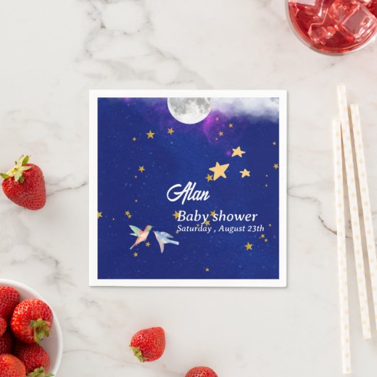 Paper Napkin blaue Himmelsträume Babydusche Serviette (Beispiel)