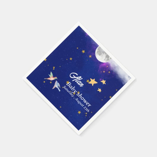 Paper Napkin blaue Himmelsträume Babydusche Serviette (Ecke)