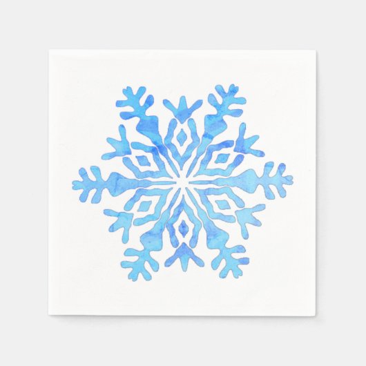 Paper Napkin Blue Schneeflocke Serviette (Vorderseite)