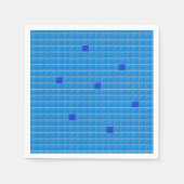 Paper Napkin - Blue Square Mosaik Serviette (Vorderseite)