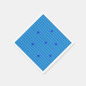 Paper Napkin - Blue Square Mosaik Serviette (Ecke)