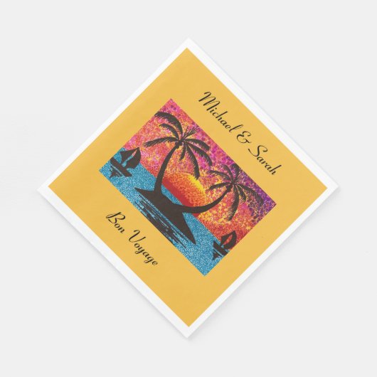 Paper Napkin - Bon Voyage Party Serviette (Ecke)