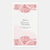 Paper Napkin Brautparty Peonies Serviette (Vorderseite)