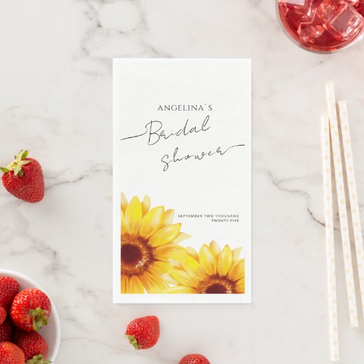 Paper Napkin Brautparty Sunflower Serviette (Beispiel)