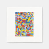 Paper Napkin Bright Bold Fun Design von Fine Art Serviette (Vorderseite)