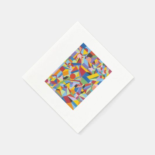 Paper Napkin Bright Bold Fun Design von Fine Art Serviette (Ecke)