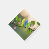 Paper Napkin Budgies Serviette (Ecke)
