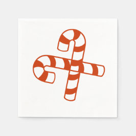 Paper Napkin - Candy Canes Serviette