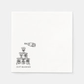 Paper Napkin - Champagner Tower Just Married Serviette (Vorderseite)