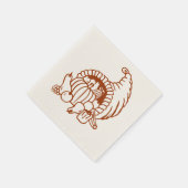 Paper Napkin - Cornucopia (dunkel) Serviette (Ecke)