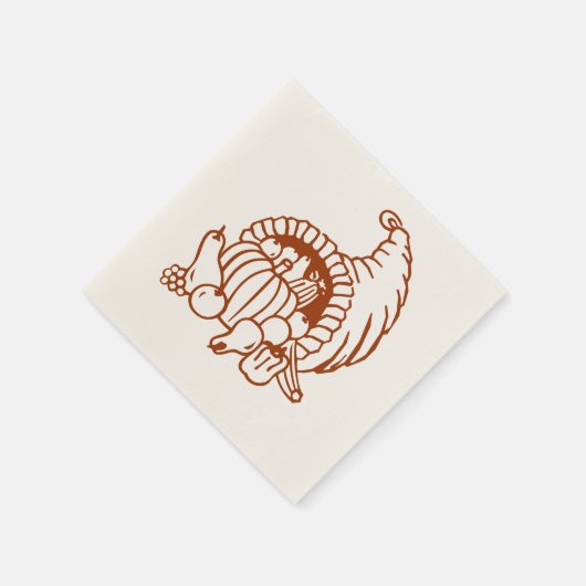 Paper Napkin - Cornucopia (dunkel) Serviette (Ecke)