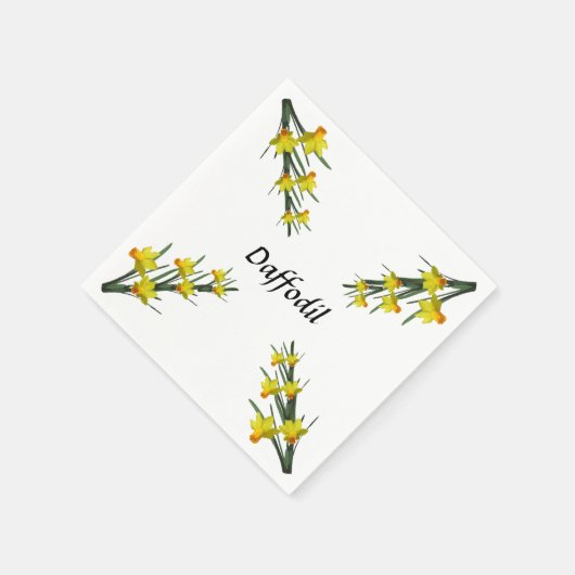Paper Napkin - Daffodil Pattern Serviette (Ecke)