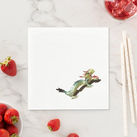 Paper Napkin - Drache mit Schatten Serviette (Beispiel)