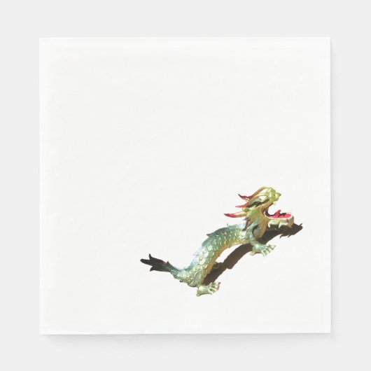 Paper Napkin - Drache mit Schatten Serviette (Vorderseite)
