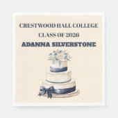 Paper Napkin-Editable Graduation Tableware Set Serviette (Vorderseite)