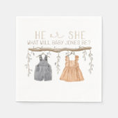 Paper Napkin, Er oder sie, Baby-Dusche, Serviette (Vorderseite)