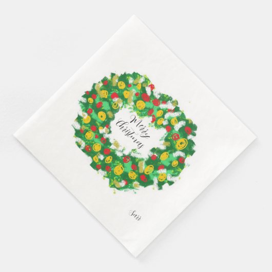 Paper Napkin: Frohe Weihnachten Serviette (Ecke)