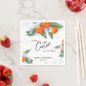 Paper Napkin für Babydusche mit Mandarine Serviette (Beispiel)