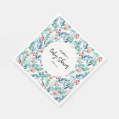 Paper Napkin für Babydusche mit niedlichem Design. Serviette (Ecke)