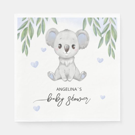 Paper Napkin für Babydusche. Serviette (Vorderseite)