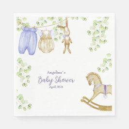 Paper Napkin für Babydusche. Serviette