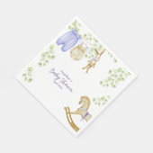 Paper Napkin für Babydusche. Serviette (Ecke)