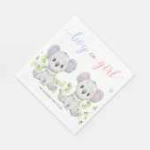 Paper Napkin Gender Reveal Party Serviette (Ecke)