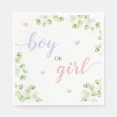 Paper Napkin Gender Reveal Party Serviette (Vorderseite)