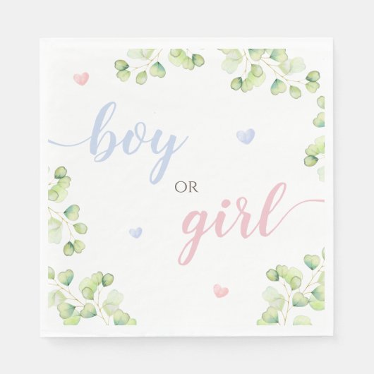 Paper Napkin Gender Reveal Party Serviette (Vorderseite)