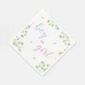 Paper Napkin Gender Reveal Party Serviette (Ecke)