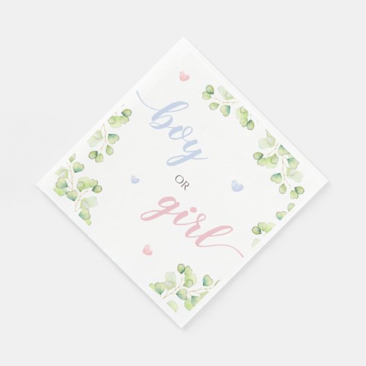 Paper Napkin Gender Reveal Party Serviette (Ecke)