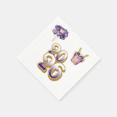 Paper Napkin-Happy New Year 2026 Tableware Set Serviette (Ecke)