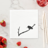 Paper Napkin - Hummingbird-Silhouette am Zweig Serviette (Beispiel)