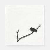 Paper Napkin - Hummingbird-Silhouette am Zweig Serviette (Vorderseite)
