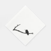 Paper Napkin - Hummingbird-Silhouette am Zweig Serviette (Ecke)