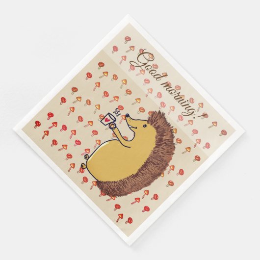 Paper Napkin Igel Morning Serviette (Ecke)