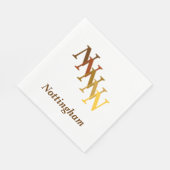 Paper Napkin - Initalien mit Namen Serviette (Ecke)
