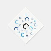 Paper Napkin - Jumbled Letters in Blue Serviette (Ecke)