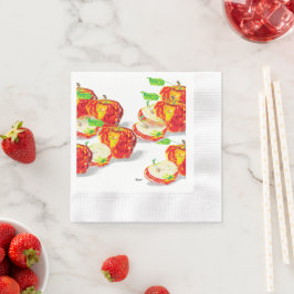 Paper Napkin : Liebe von Äpfeln Serviette