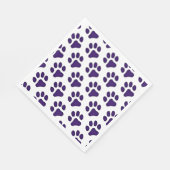 Paper Napkin Lila Paw Prints Serviette (Ecke)