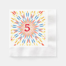 Paper Napkin mit abstraktem Designalter 5